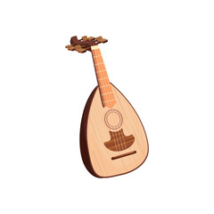 Wall Mural - flat realistic lute