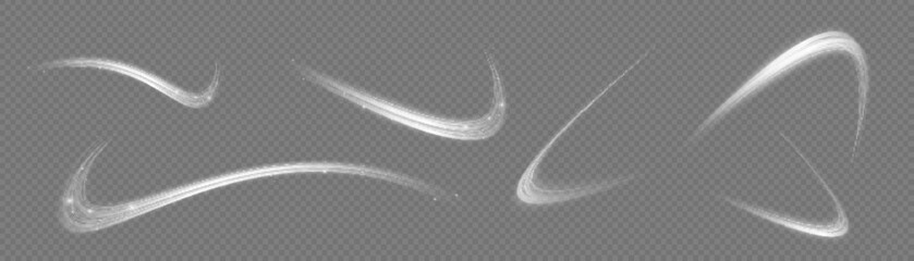 white blur trail wave, wavy line of light speed