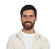 © New Africa - Portrait of handsome bearded man on white background