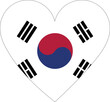 © stu-khaii - South Korea flag in the shape of a heart.