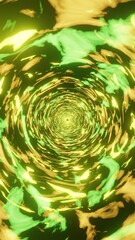 Wall Mural - illustration of abstract sci-fi colorful random patterns motion graphics in a circular shape.