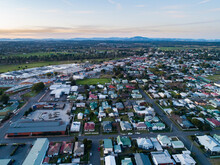 Singleton At Dusk Houses, Streets And Shopping Mall