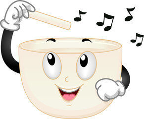 Poster - Crystal Singing Bowl Music Therapy Illustration