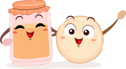 Poster - Mascot Kombucha Scoby Illustration