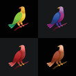 Gradient eagle hawk logo gradient vector design