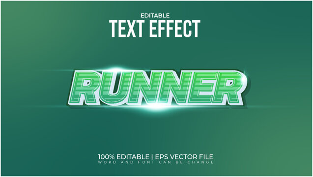 Runner green text effect style