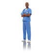 © peopleimages.com - Doctor, black man and male nurse in healthcare and trust on a png, transparent and mockup or isolated background. Portrait of a confident man, medical professional or surgeon ready for health or care
