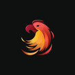 Gradient eagle head logo design vector
