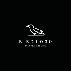 Wall Mural - bird logo icon design template premium vector