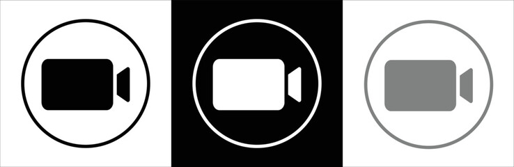Video camera icon. Camera icon symbol. Vector illustration