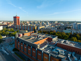 Wall Mural - Poznan. Aerial View of Modern District of Poznan. Greater Poland Voivodeship. Poland. Europe. 