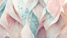 Abstract Luxury Marble Background. Digital Art 3d Marbling Texture. Soft Pastel Pink And Mint Green Colors

