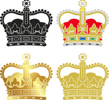 St Edward's Crown, British Royal Symbol, United Kingdom, Vector Illustration