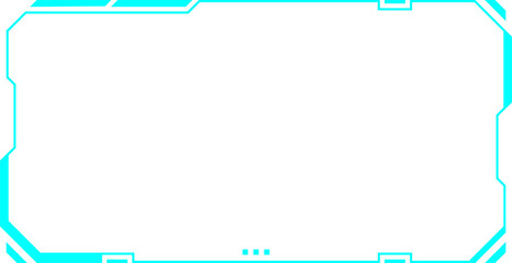 Wall Mural - blue control panel abstract modern technology futuristic interface hud