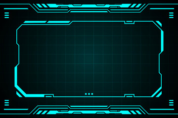 Wall Mural - blue control panel abstract modern technology futuristic interface hud vector design