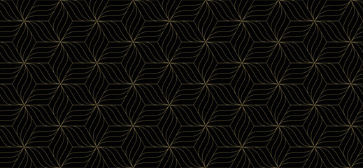 Aufkleber - Luxury background pattern seamless geometric line abstract gold color design. Christmas background vector.
