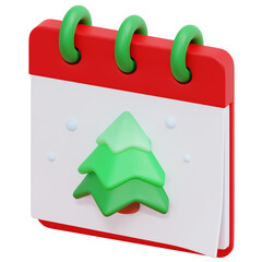 Wall Mural - christmas day 3d render icon illustration