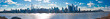 Megapanorama of New York City skyline and Hudson river view