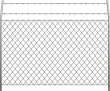 Metal Chain Link Fences And Barbed Wire - Png Transparent 3D Image