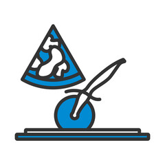 Sticker - Pizza With Knife Icon