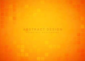 Wall Mural - Abstract orange background with geometric, for posters, banners