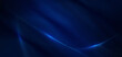 Abstract luxury glowing lines curved overlapping on dark blue background. Template premium award design.
