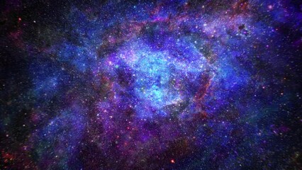 Wall Mural - 4k amazing flight through galaxy