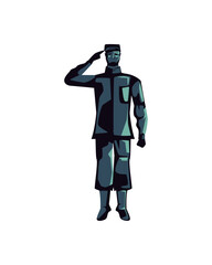 Poster - flat soldier design