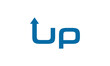 © Rhealea - Letter UP Financial Logo. Marketing And Financial Business Logo. UP Financial Logo Template with Marketing Growth Arrow