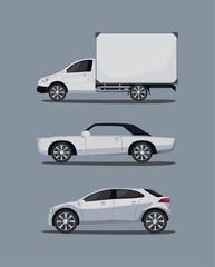 Wall Mural - mockup cars set