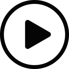 Play icon. Video or audio player symbol
