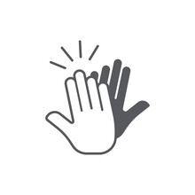 High Five Icon. Hands Celebrating Linear Icon Design. Hand Icon. Vector Illustration
