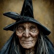 A portrait of an ugly witch