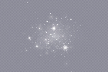 Wall Mural - Christmas decoration.Dust.Light effect.A scattering of sparkling particles.