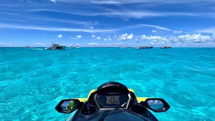 Jet ski trip in the sea