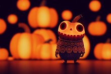 Halloween Jack O Lantern With Candles