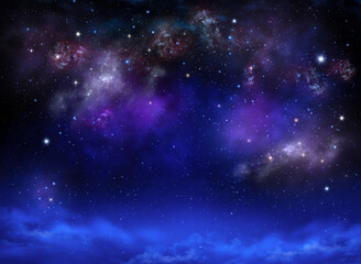 Wall Mural - deep space, abstract blue background