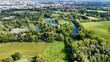 Dronenaufnahme - Natur, Gewässer, Felder in der Region Hannover