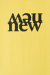 © eugen - the word 'new' (double or mirrored) on yellow with blank space for copy