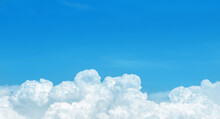 Panorama The Vast Blue Sky And Clouds Abstract Background