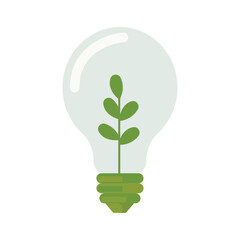 Poster - light bulb with a plant