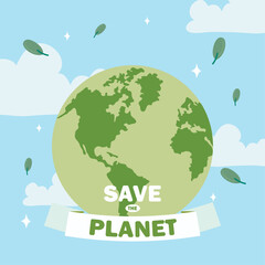 Wall Mural - poster of save the planet