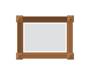 Wall Mural - Empty frame.   Flat style.