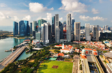 Wall Mural - Singapore skyline with skyscraper - Asia