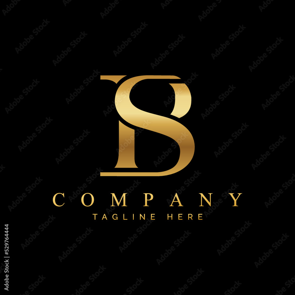 SB ,BS ,S ,B letters design logo logotype icon concept with serif font ...