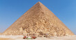 A view of the huge pyramid of Cheops, Giza, Egypt.