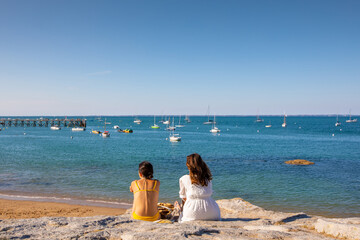 Wall Mural - Paysage de bord de mer sur l'île de Noirmoutier en Vendée en été.