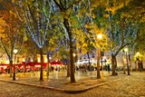 Fototapeta Miasto - Place du Tertre at night, Paris, France