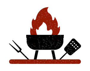 BBQ time, Party. Barbecue or grill tool. Vector illustration.