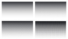 Halftone Round Dots Set. Abstract Halftone Background.
